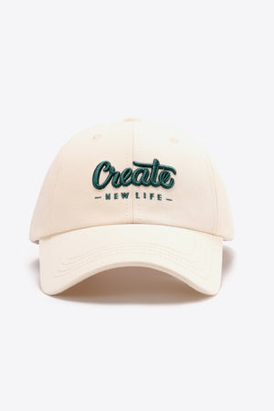 CREATE NEW LIFE Adjustable Cotton Baseball Cap-Teresa's Fashionista LLC