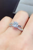 2 Carat Moissanite Crisscross 925 Sterling Silver Ring-Teresa's Fashionista LLC