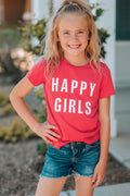 Girls Letter Graphic Short Sleeve T-Shirt-Teresa's Fashionista LLC