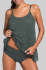 Full Size Spaghetti Strap Scoop Neck Tankini Set-Teresa's Fashionista LLC