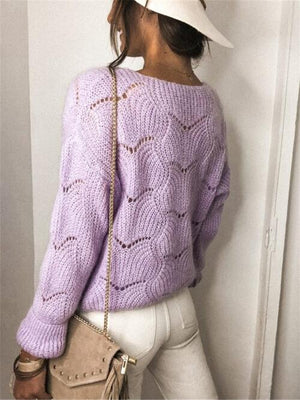 Openwork Button Up Long Sleeve Cardigan-Teresa's Fashionista LLC