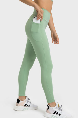 V-Waist Yoga Leggings with Pockets-Teresa's Fashionista LLC