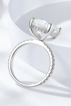 5.52 Carat Moissanite Side Stone Ring-Teresa's Fashionista LLC