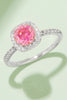 1 Carat Moissanite 925 Sterling Silver Halo Ring-Teresa's Fashionista LLC