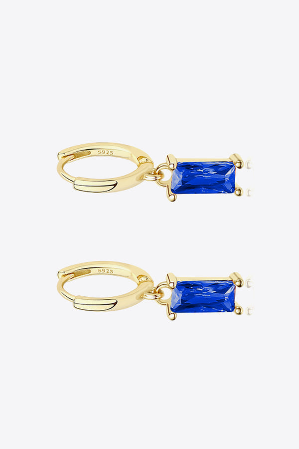 Retro 925 Sterling Silver Cubic Zirconia Drop Earrings-Teresa's Fashionista LLC