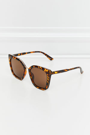 Cat Eye Full Rim Polycarbonate Sunglasses-Teresa's Fashionista LLC