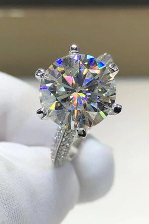 5 Carat Moissanite 6-Prong Ring-Teresa's Fashionista LLC