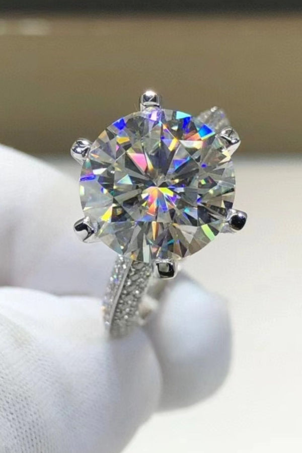 5 Carat Moissanite 6-Prong Ring-Teresa's Fashionista LLC