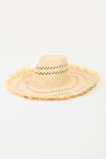 Fame Openwork Raw Hem Weave Hat-Teresa's Fashionista LLC