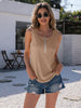 Half-Zip Round Neck Tank-Teresa's Fashionista LLC