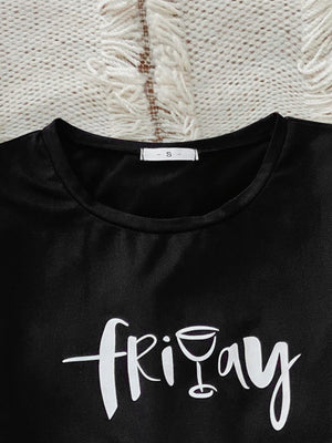 Graphic Tee and Panda Print Shorts Lounge Set-Teresa's Fashionista LLC
