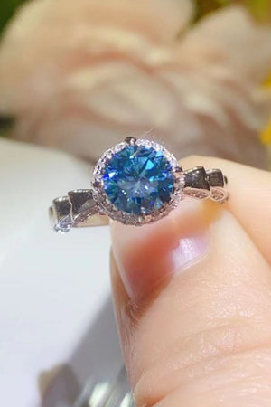 925 Sterling Silver 1 Carat Moissanite Cluster Ring-Teresa's Fashionista LLC