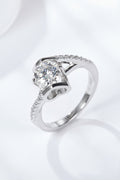 Limitless Love Platinum-Plated Moissanite Ring-Teresa's Fashionista LLC