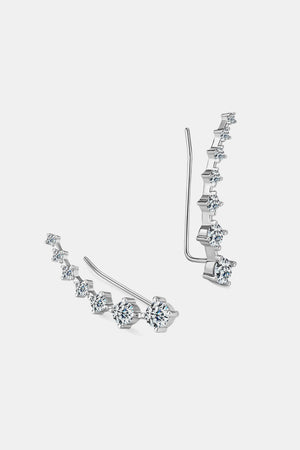 1.9 Carat Moissanite 925 Sterling Silver Earrings-Teresa's Fashionista LLC