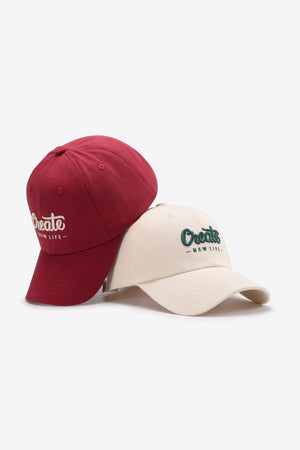 CREATE NEW LIFE Adjustable Cotton Baseball Cap-Teresa's Fashionista LLC