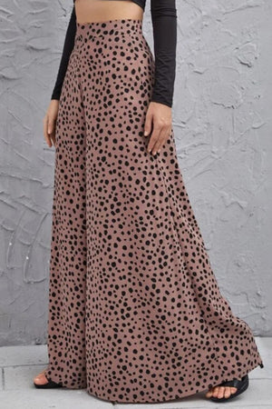 Animal Print High-Rise Culottes-Teresa's Fashionista LLC