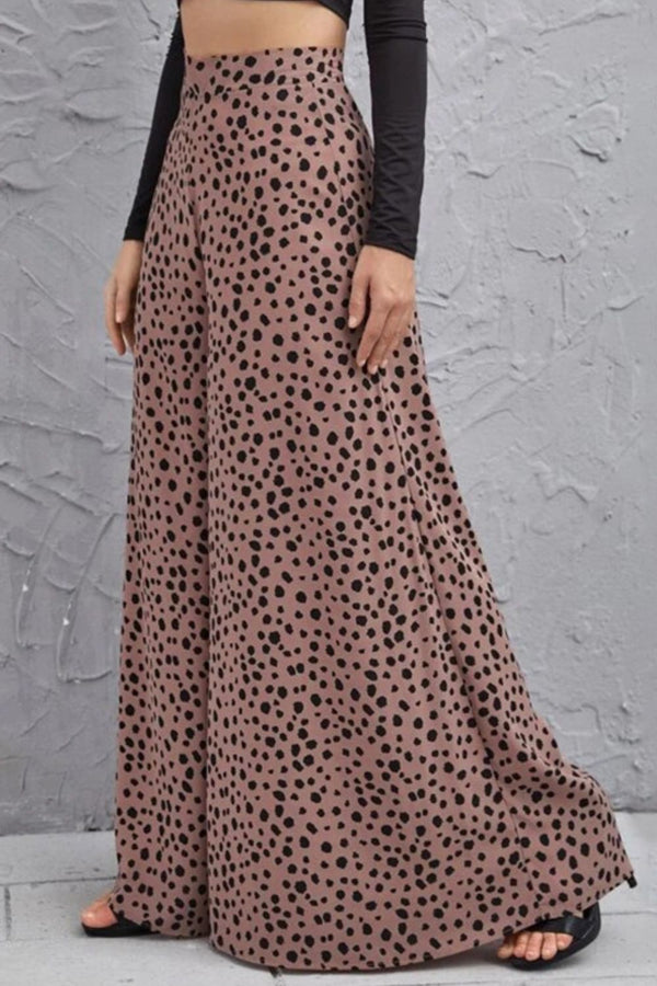 Animal Print High-Rise Culottes-Teresa's Fashionista LLC
