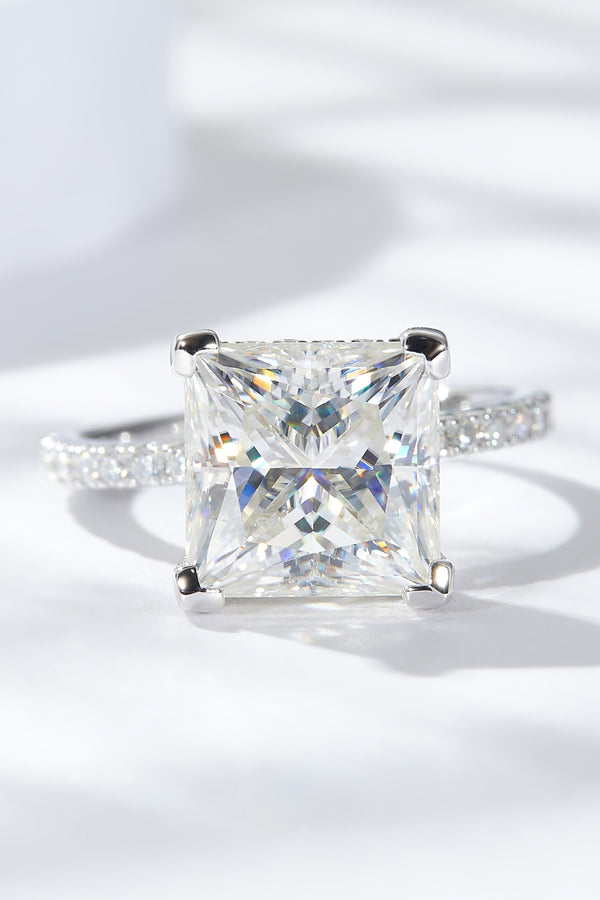 5.52 Carat Moissanite Side Stone Ring-Teresa's Fashionista LLC