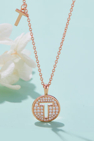 Moissanite K to T Pendant Necklace-Teresa's Fashionista LLC