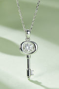 Moissanite Key Pendant Necklace-Teresa's Fashionista LLC