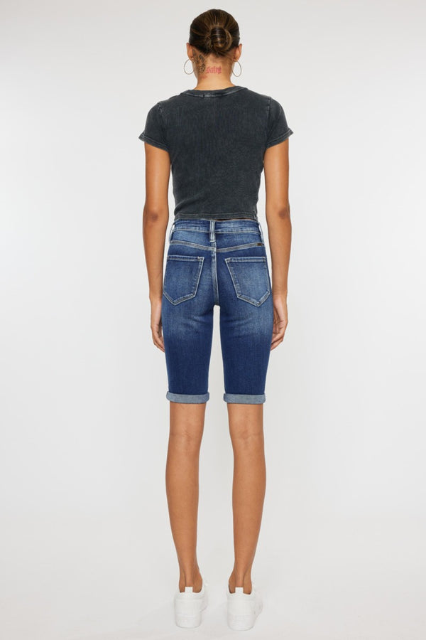 Kancan Full Size Cat's Whiskers Button Fly Denim Shorts-Teresa's Fashionista LLC