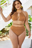 Plus Size Cutout Tied Backless Bikini Set-Teresa's Fashionista LLC