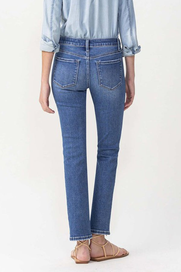 Lovervet Full Size Maggie Midrise Slim Ankle Straight Jeans-Teresa's Fashionista LLC