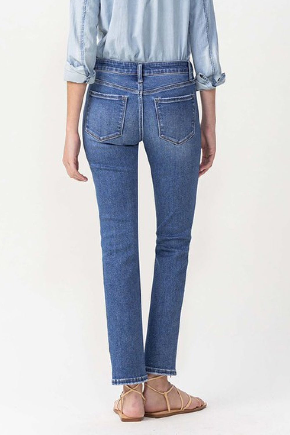 Lovervet Full Size Maggie Midrise Slim Ankle Straight Jeans-Teresa&#39;s Fashionista LLC