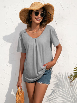Lace Trim Short Sleeve Top-Teresa's Fashionista LLC