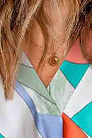 Printed V-Neck Short Sleeve Blouse-Teresa's Fashionista LLC