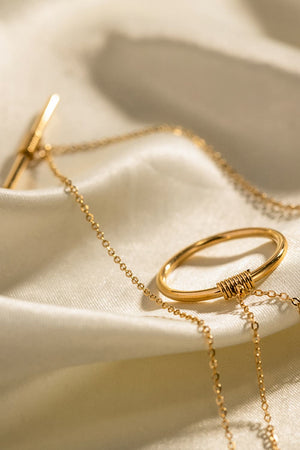 Double-Layered Stainless Steel Necklace-Teresa's Fashionista LLC