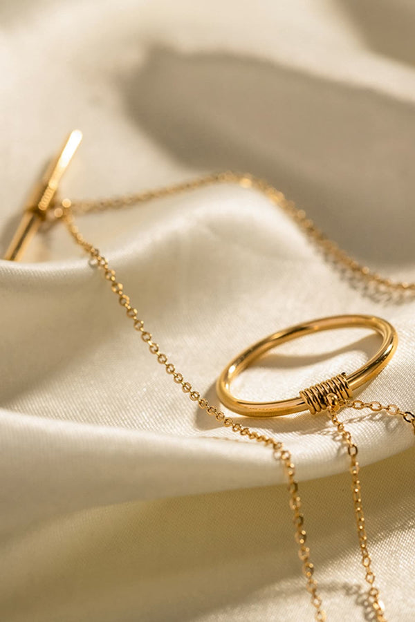 Double-Layered Stainless Steel Necklace-Teresa's Fashionista LLC