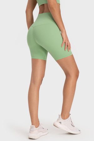 Staying Cozy Wide Waistband Biker Shorts-Teresa's Fashionista LLC