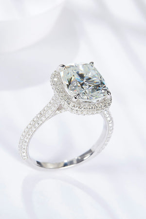 6 Carat Moissanite Halo Ring-Teresa's Fashionista LLC