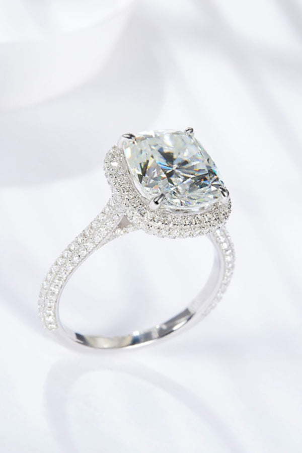 6 Carat Moissanite Halo Ring-Teresa's Fashionista LLC