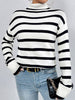 Striped Turtleneck Long Sleeve Sweater-Teresa's Fashionista LLC