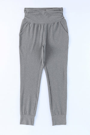 High-Rise Wide Waistband Joggers-Teresa's Fashionista LLC