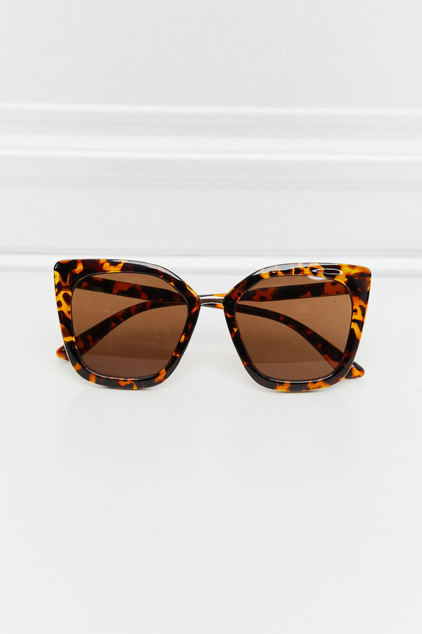 Cat Eye Full Rim Polycarbonate Sunglasses-Teresa's Fashionista LLC