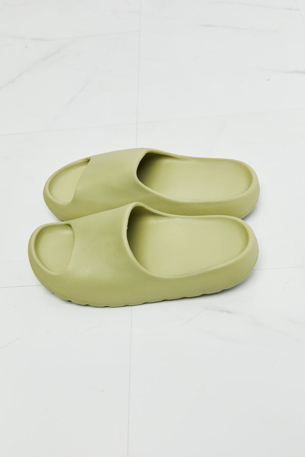 NOOK JOI In My Comfort Zone Slides in Green-Teresa's Fashionista LLC