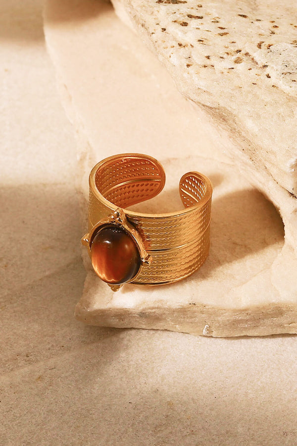 18K Gold-Plated Wide Open Ring-Teresa's Fashionista LLC