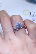 1 Carat Moissanite Platinum-Plated Ring-Teresa's Fashionista LLC
