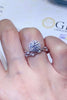 1 Carat Moissanite Platinum-Plated Ring-Teresa's Fashionista LLC