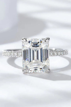 5 Carat Moissanite Side Stone Ring-Teresa's Fashionista LLC