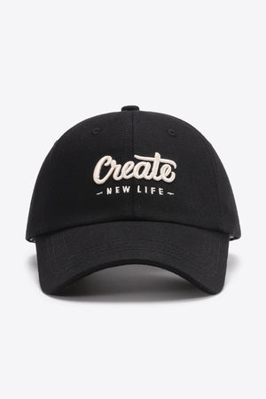 CREATE NEW LIFE Adjustable Cotton Baseball Cap-Teresa's Fashionista LLC