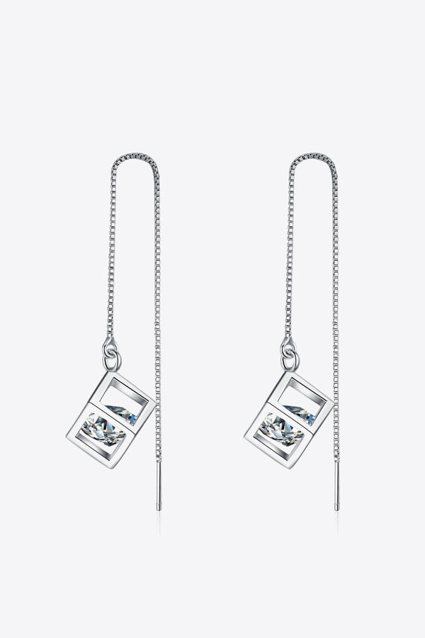 2 Carat Moissanite 925 Sterling Silver Threader Earrings-Teresa's Fashionista LLC