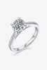 1 Carat Moissanite 925 Sterling Silver Side Stone Ring-Teresa's Fashionista LLC