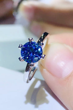 1 Carat Moissanite 6-Prong Solitaire Ring-Teresa's Fashionista LLC