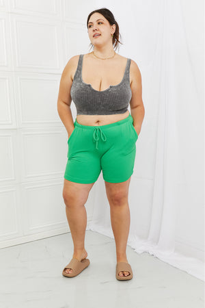 Blumin Apparel Too Good Full Size Ribbed Shorts in Green-Teresa's Fashionista LLC