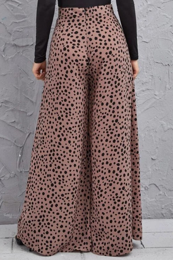 Animal Print High-Rise Culottes-Teresa's Fashionista LLC