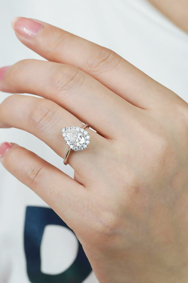 1.5 Carat Moissanite Teardrop Ring-Teresa's Fashionista LLC